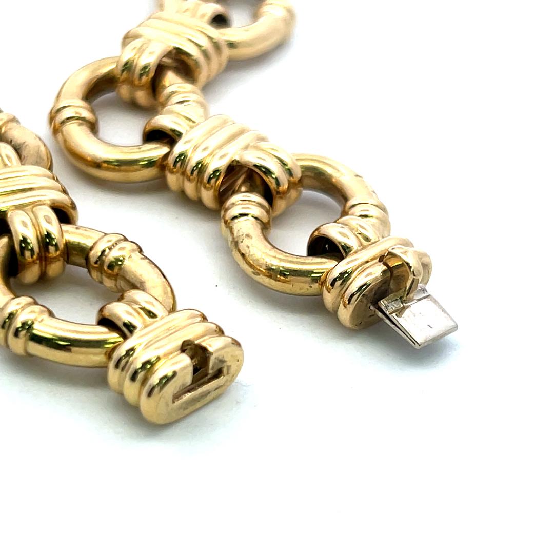 Tiffany & Co Vintage 18K Yellow Gold Link Necklace 87 Grams 16.5 Inch