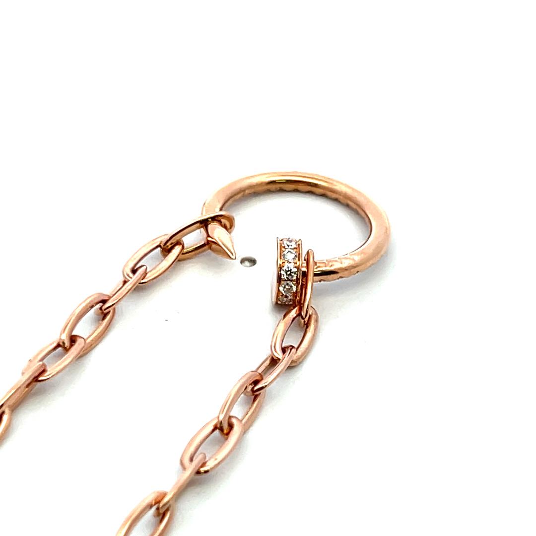 Cartier 18K Rose Gold Pendant Necklace with 0.4 Carat Round G-VS Diamond