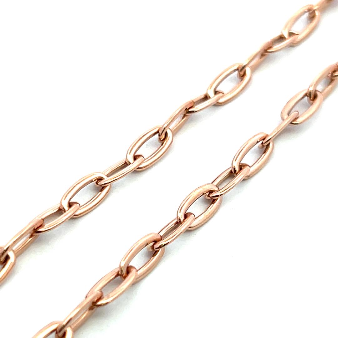 Cartier 18K Rose Gold Pendant Necklace with 0.4 Carat Round G-VS Diamond
