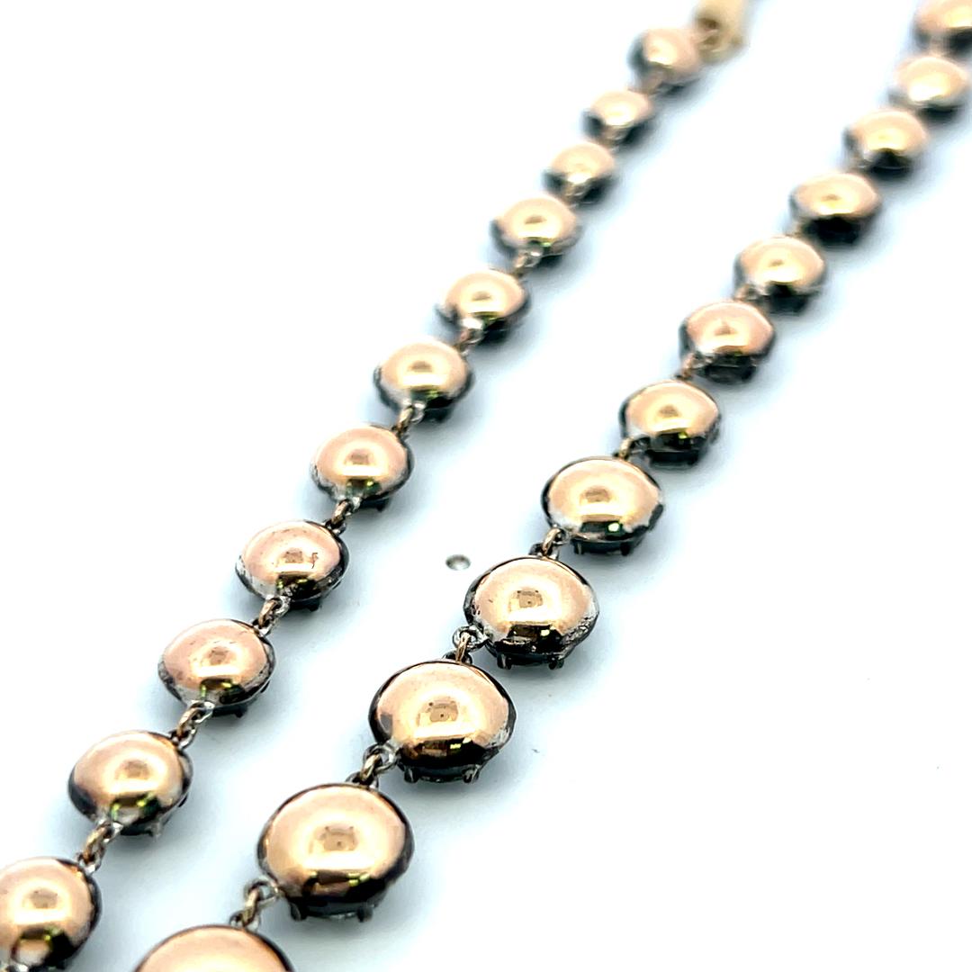 18K Gold-Silver Rivera Necklace 29.66 ct Circular & Old European Diamonds GIA