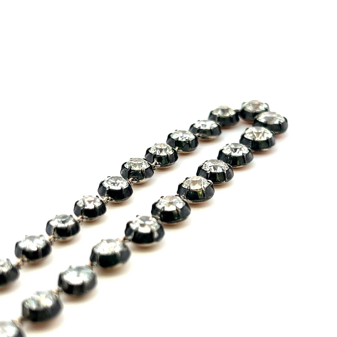 18K Gold-Silver Rivera Necklace 29.66 ct Circular & Old European Diamonds GIA