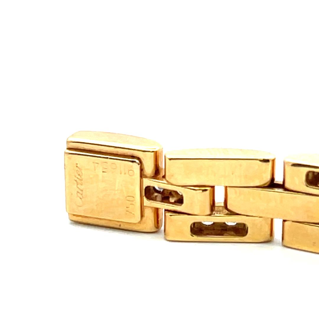 Cartier 18K YG Maillion Link Bracelet with 3 Carat Diamonds with Certificate