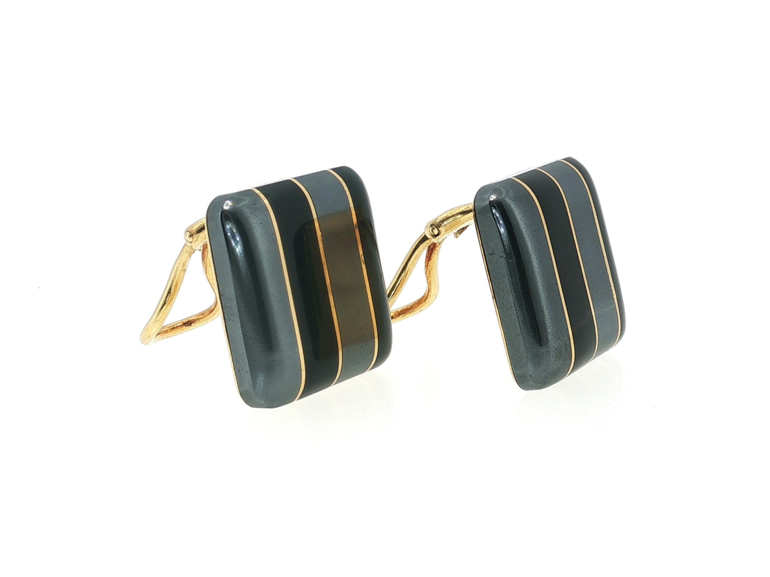 Angela Cummings Vintage 18 Karat Yellow Gold Clip On Earrings 19.9 Grams