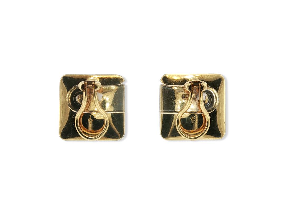 Angela Cummings Vintage 18 Karat Yellow Gold Clip On Earrings 19.9 Grams