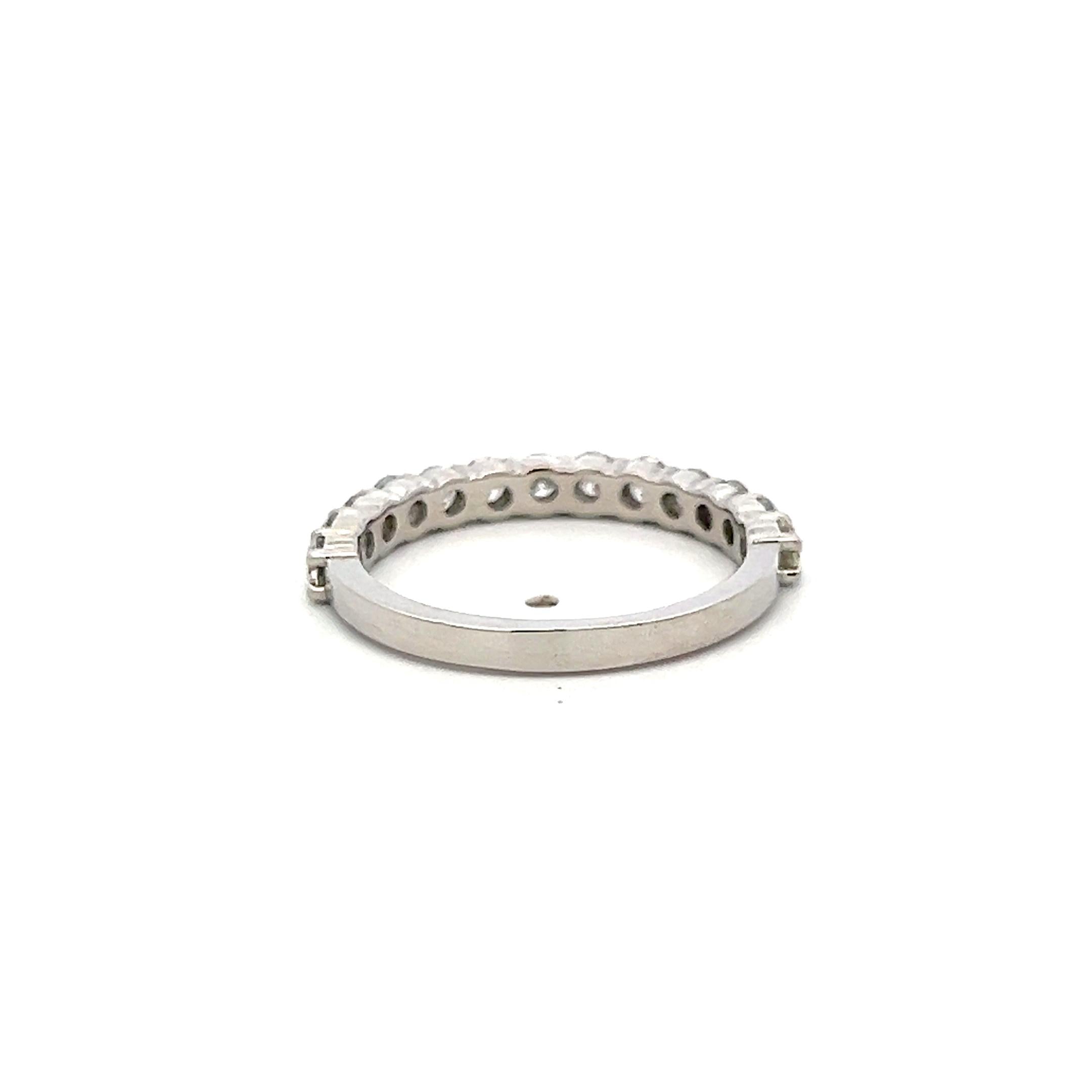 Tiffany & Co Platinum Half-Eternity Band Ring 1.1ct Round F VS Diamond Size 7.75