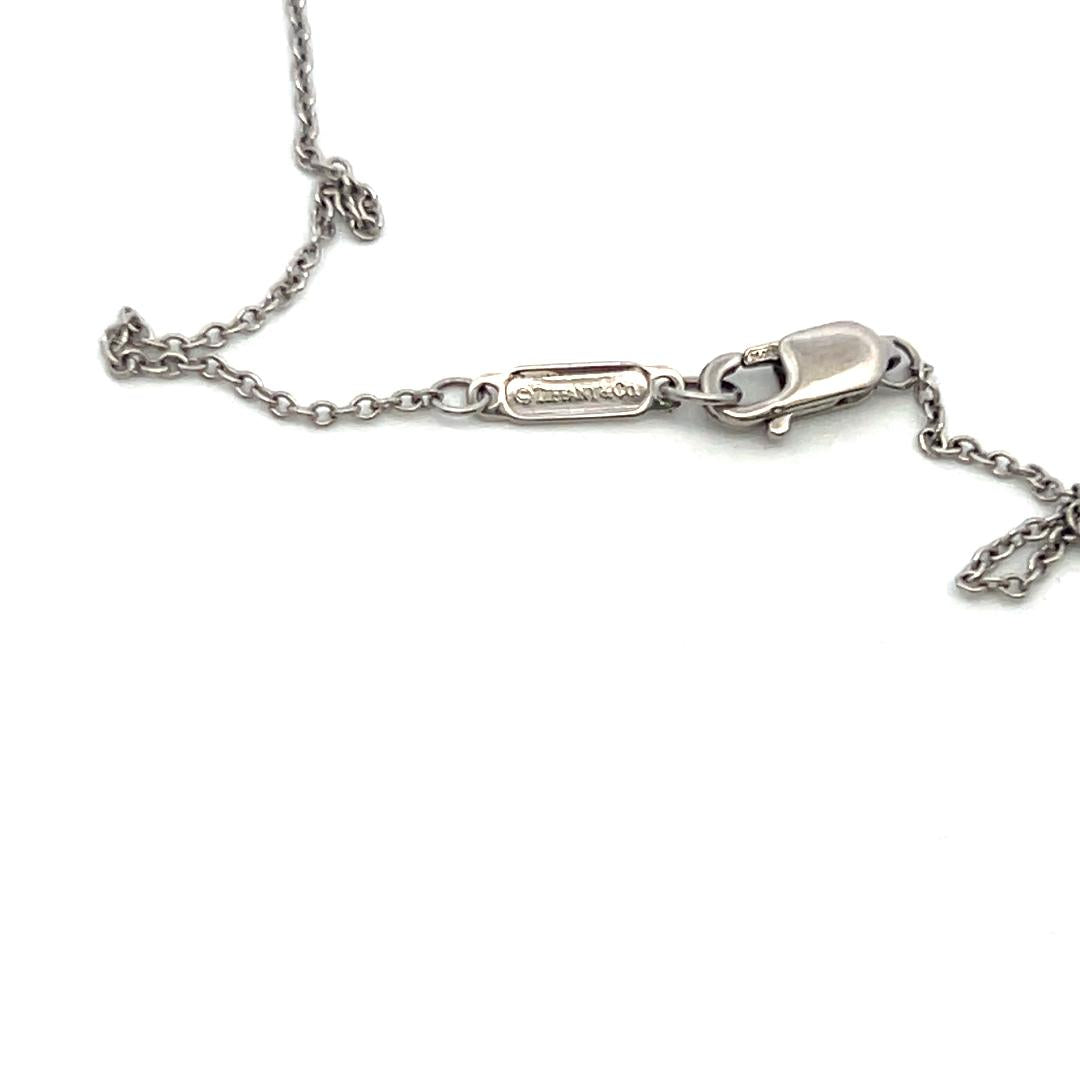 Tiffany & Co Platinum Pendant Necklace with 1.73ct Cushion & Round Diamonds GIA