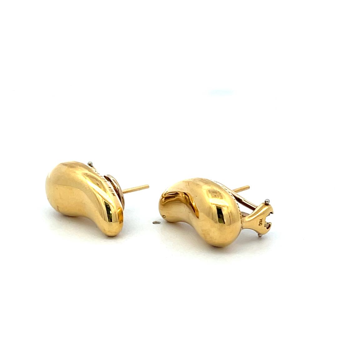 Tiffany & Co 18 Karat Yellow Gold Clip-On Earrings weighs 12 Grams