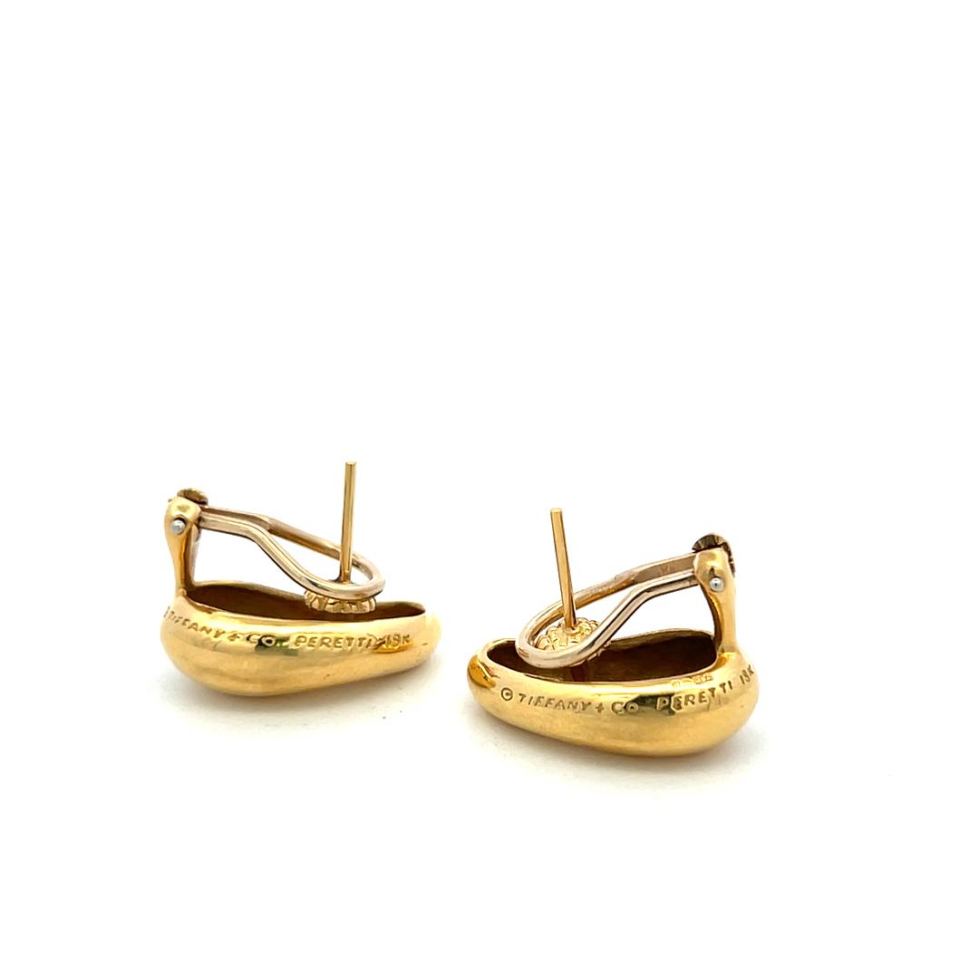 Tiffany & Co 18 Karat Yellow Gold Clip-On Earrings weighs 12 Grams