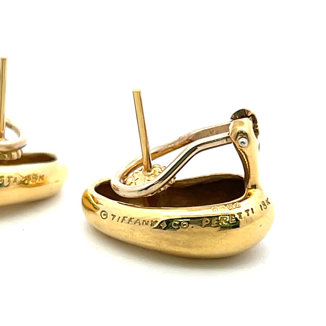 Tiffany & Co 18 Karat Yellow Gold Clip-On Earrings weighs 12 Grams