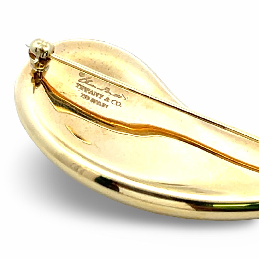 Tiffany & Co Elsa Peretti Vintage 18 Karat Yellow Gold Pin Brooch 12.4 Grams