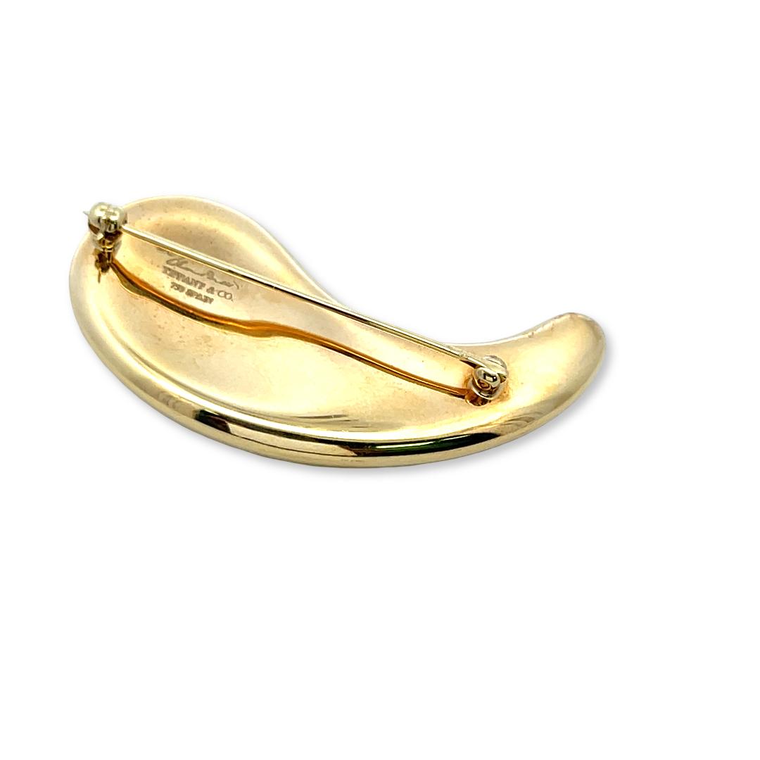 Tiffany & Co Elsa Peretti Vintage 18 Karat Yellow Gold Pin Brooch 12.4 Grams