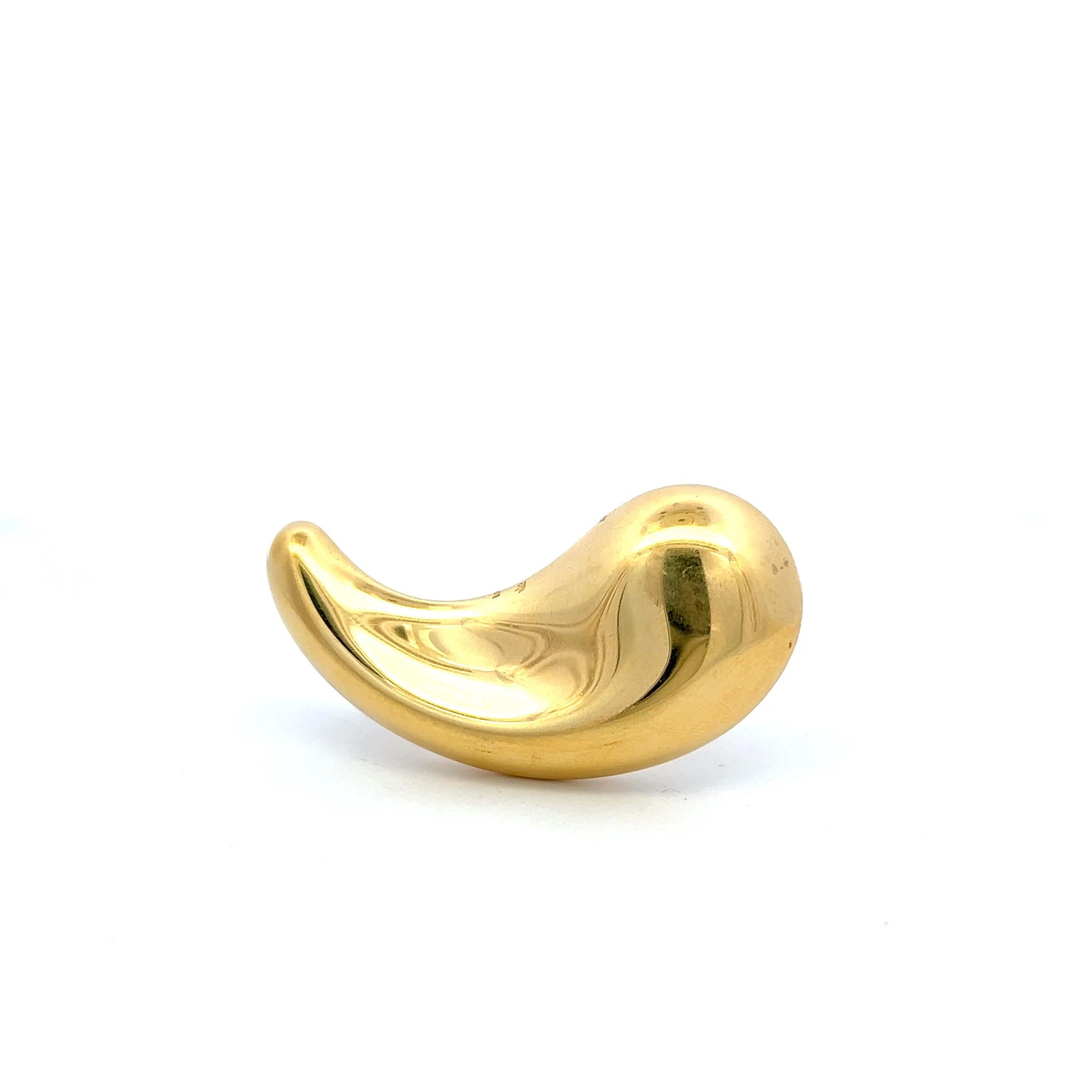 Tiffany & Co Elsa Peretti Vintage 18 Karat Yellow Gold Pin Brooch 12.4 Grams