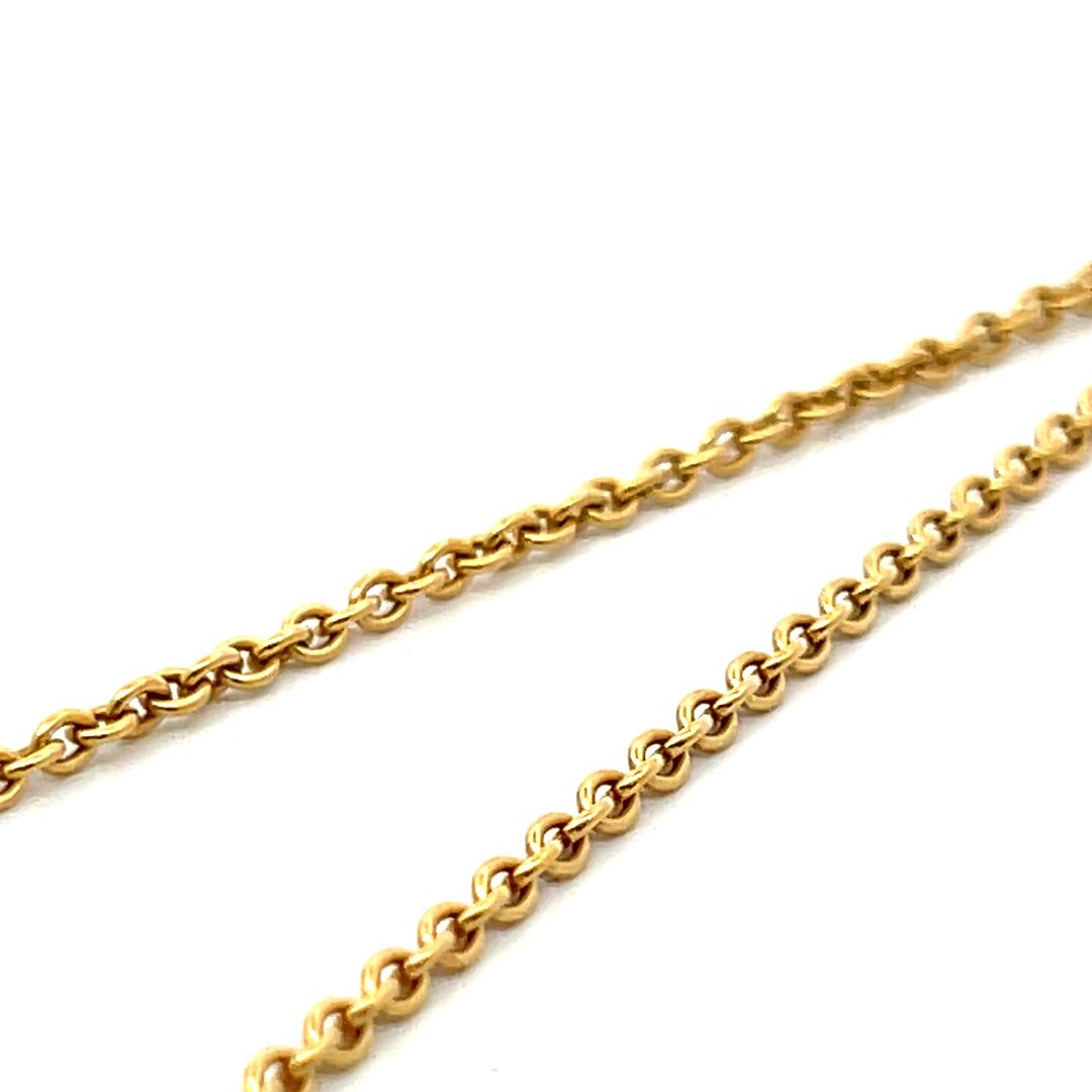 Chanel 18K Yellow Gold Pendant Necklace with 0.22 Carat Round F VS Diamonds