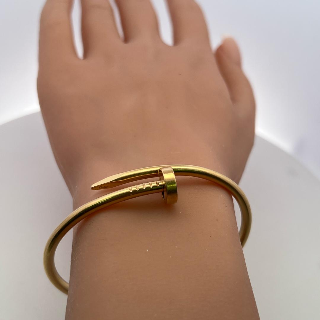 Cartier 18 Karat Yellow Gold Juste Un Clou Bracelet Size 18 with paper