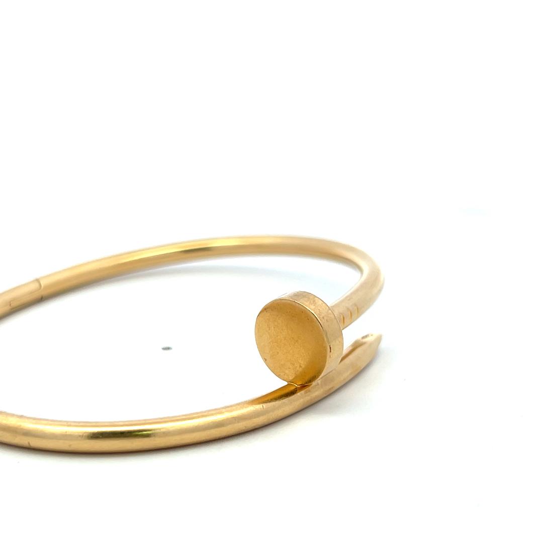 Cartier 18 Karat Yellow Gold Juste Un Clou Bracelet Size 18 with paper