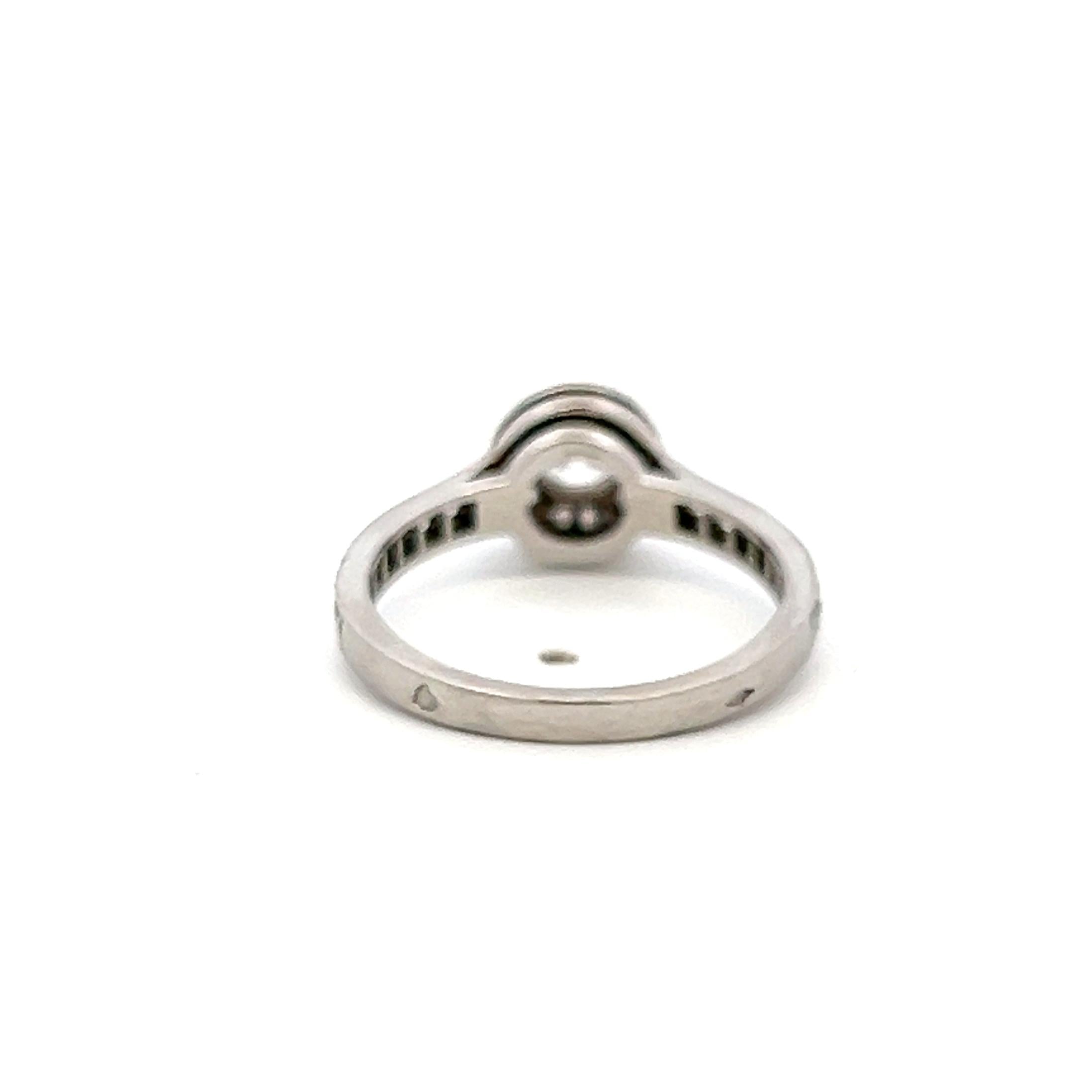 Van Cleef & Arpels Platinum Engagement Ring 0.77 Carat Round Diamonds E VVS2 GIA