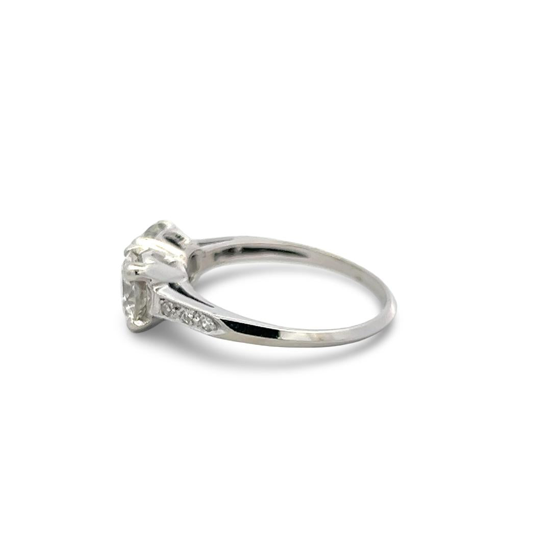 Platinum Two-Stone Ring with 2.33 Carat Circular Brilliant Diamonds Size 8.5 GIA