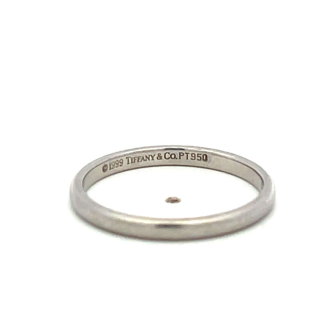 Tiffany & Co Vintage Platinum Band Ring 2.5 Grams Size 5.75