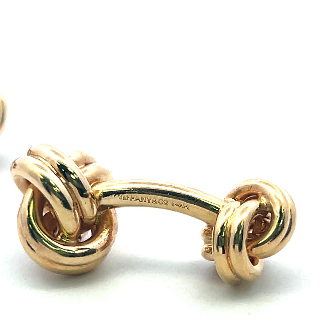 Tiffany & Co 14 Karat Yellow Gold Ball Return Cufflinks 22.07 Grams