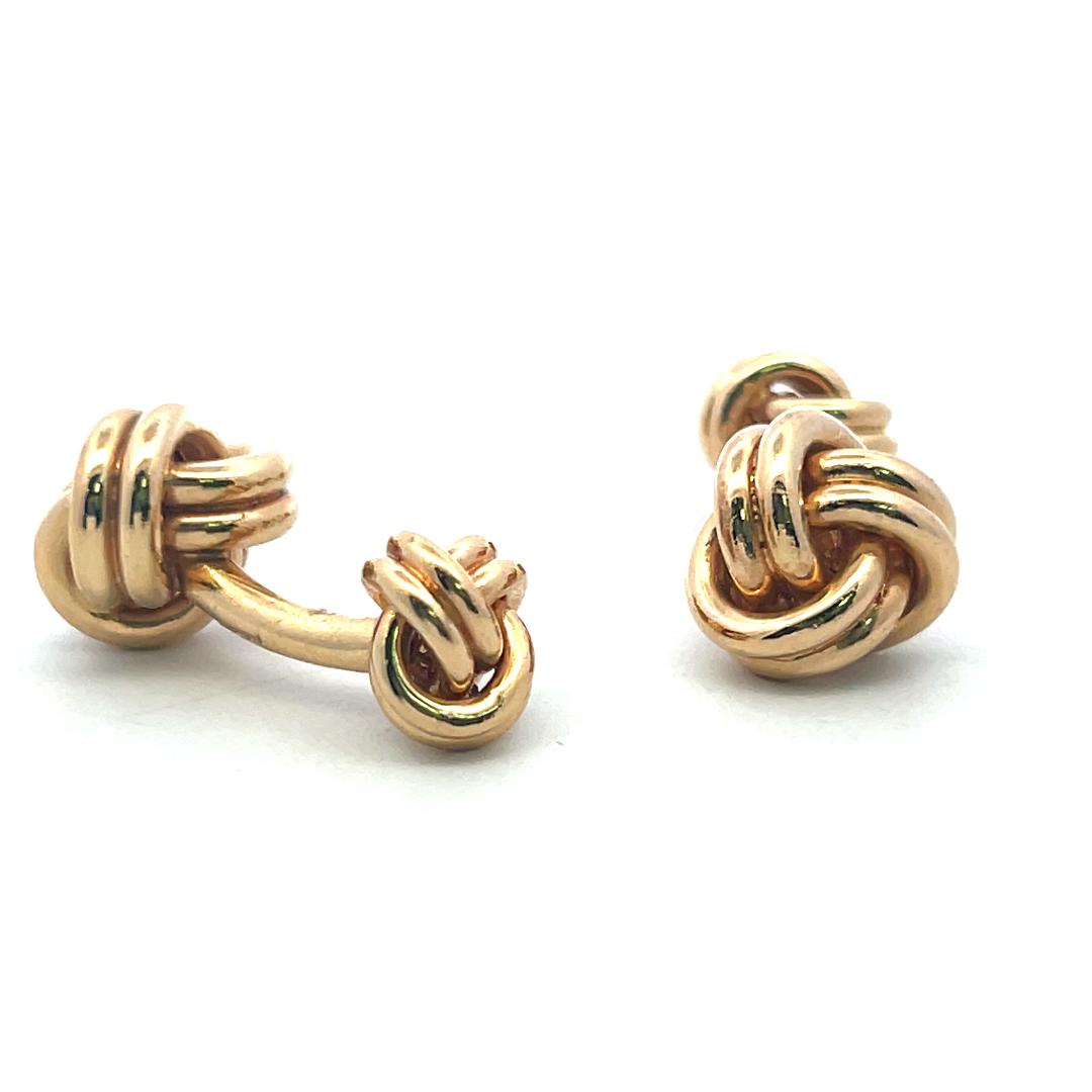Tiffany & Co 14 Karat Yellow Gold Ball Return Cufflinks 22.07 Grams