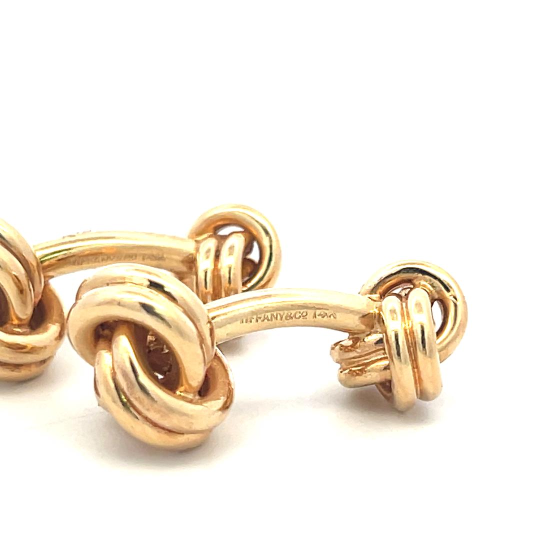 Tiffany & Co 14 Karat Yellow Gold Ball Return Cufflinks 22.07 Grams