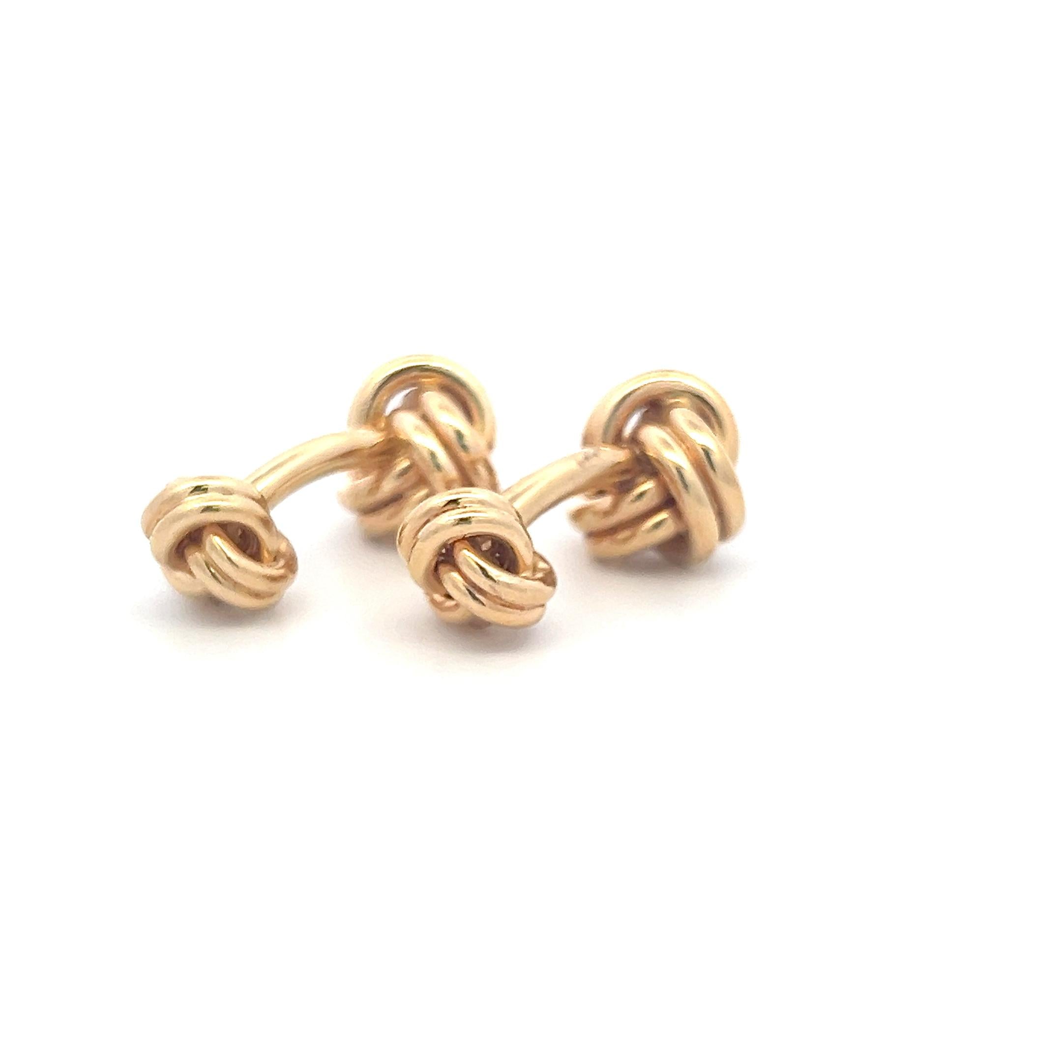 Tiffany & Co 14 Karat Yellow Gold Ball Return Cufflinks 22.07 Grams