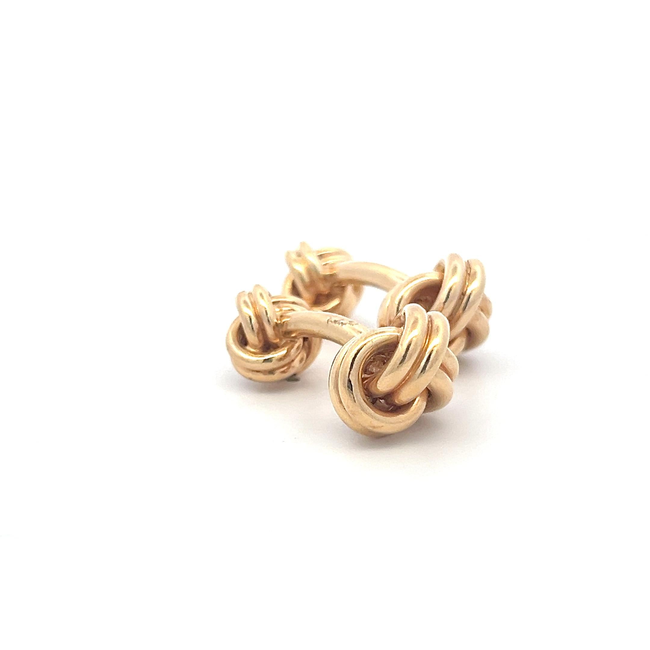 Tiffany & Co 14 Karat Yellow Gold Ball Return Cufflinks 22.07 Grams