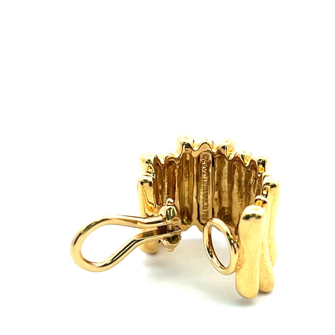 Tiffany & Co Vintage 18 Karat Yellow Gold Clip On Earrings 11.6 Grams