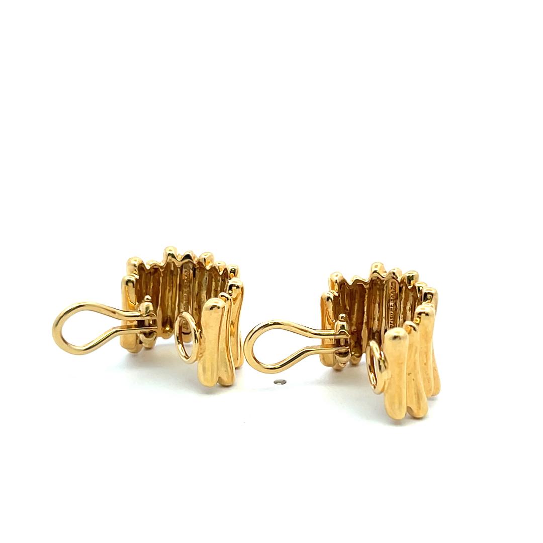 Tiffany & Co Vintage 18 Karat Yellow Gold Clip On Earrings 11.6 Grams