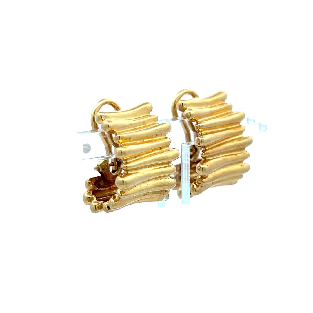 Tiffany & Co Vintage 18 Karat Yellow Gold Clip On Earrings 11.6 Grams