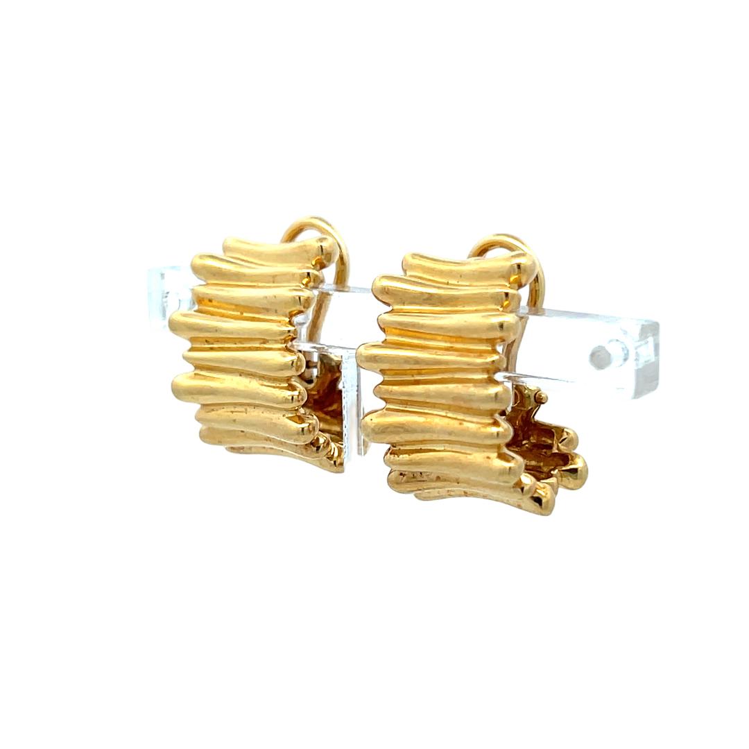 Tiffany & Co Vintage 18 Karat Yellow Gold Clip On Earrings 11.6 Grams