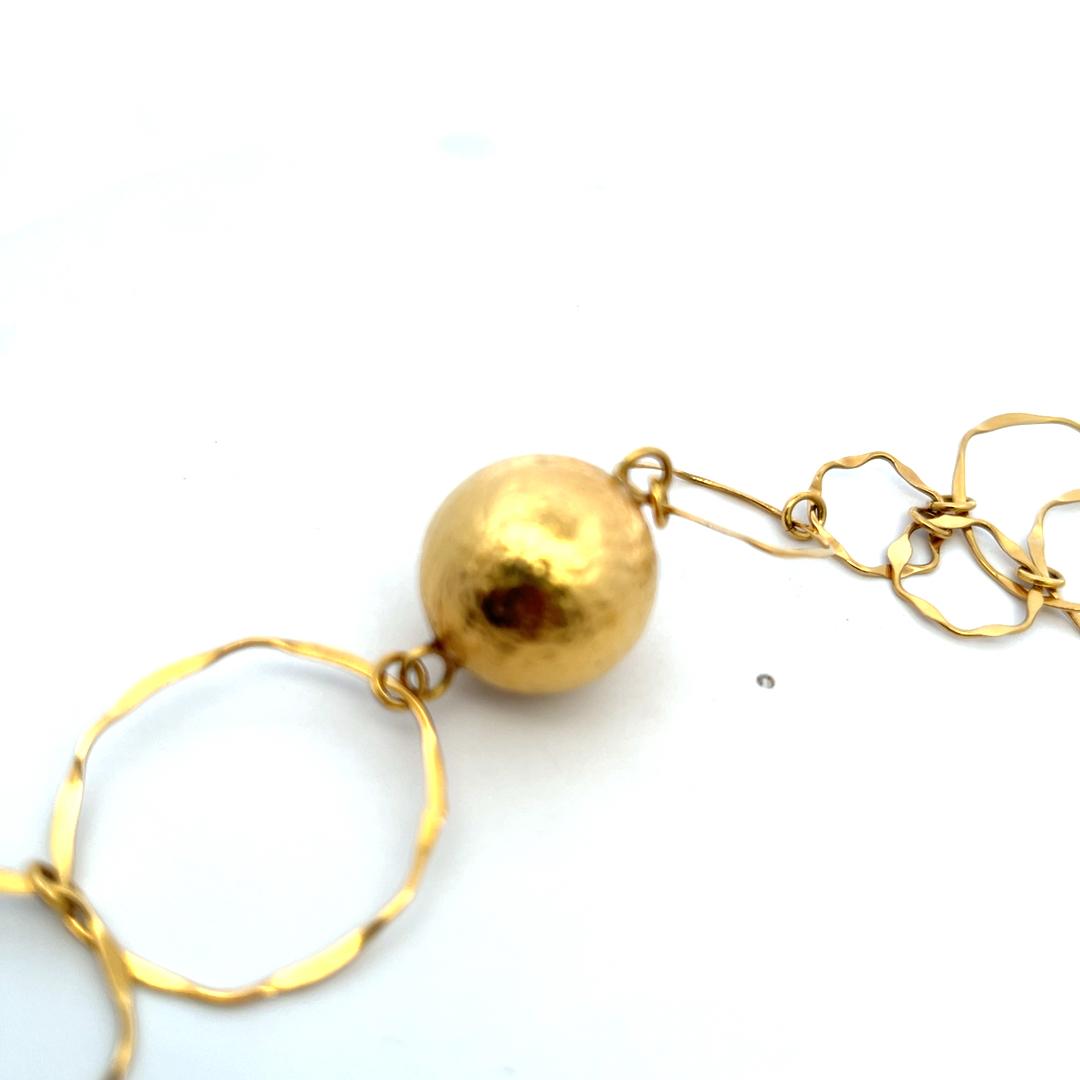 Vintage 18 Karat Yellow Gold Italian artisan statement Necklace 69.67 Grams