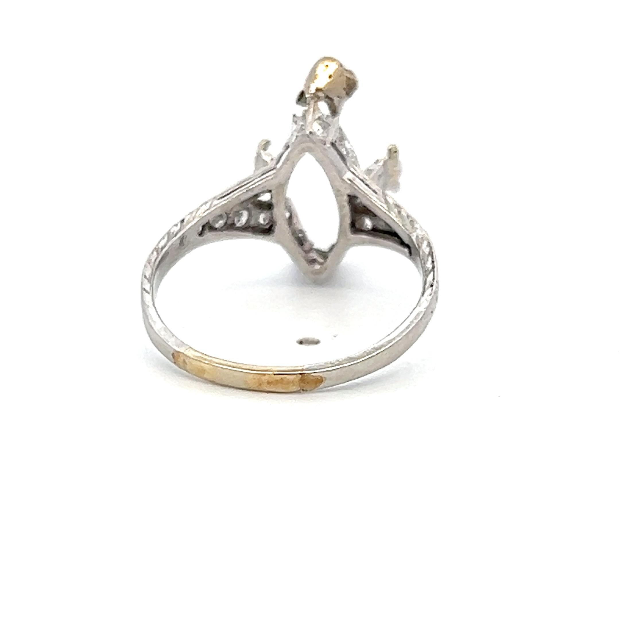 18K White Gold Semi Mount Ring with 0.12ct Round Diamonds Fits 14.1x8.7mm 3.5ct+