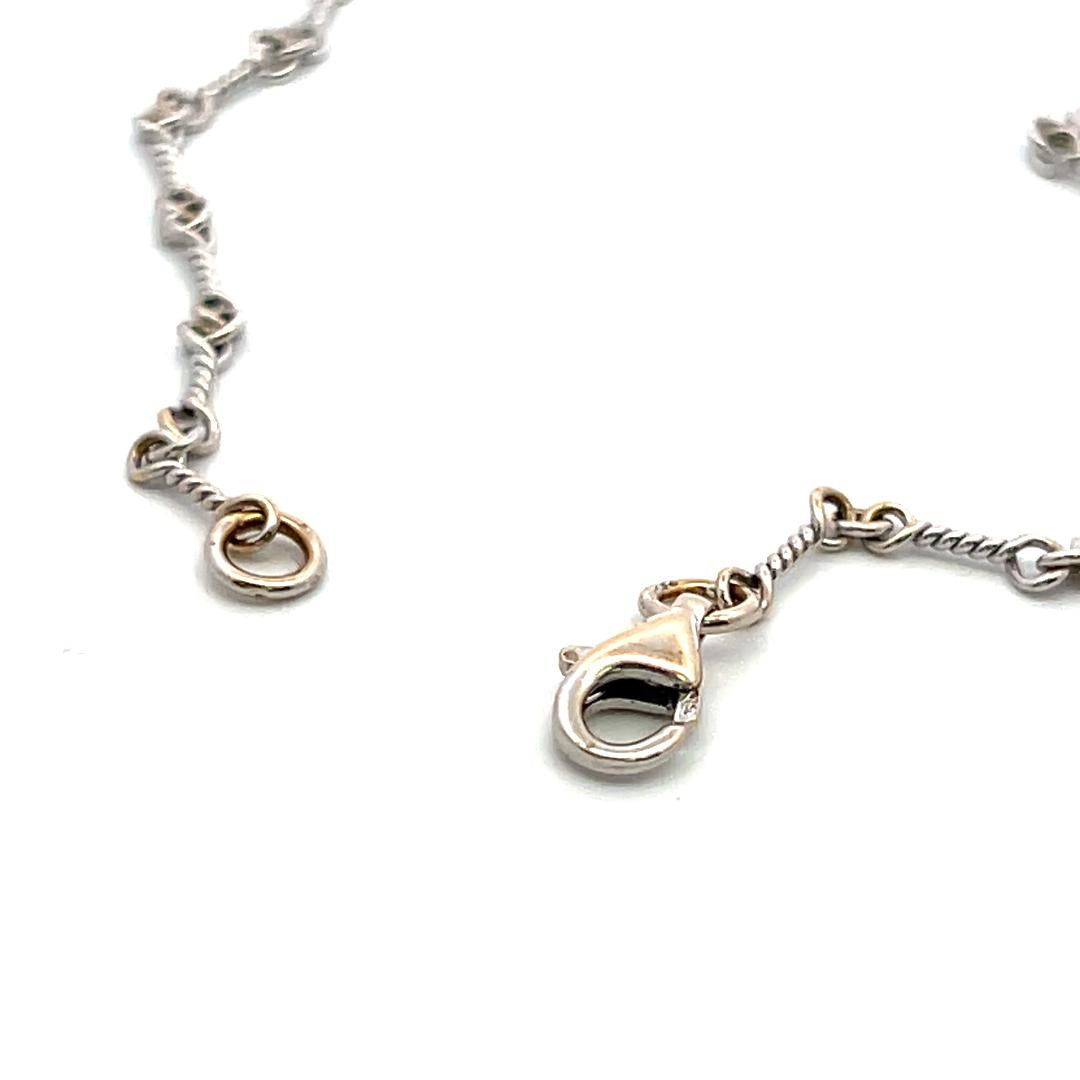 Vintage 18K White Gold Pendant Necklace with 0.65 Carat Round H VS Diamonds