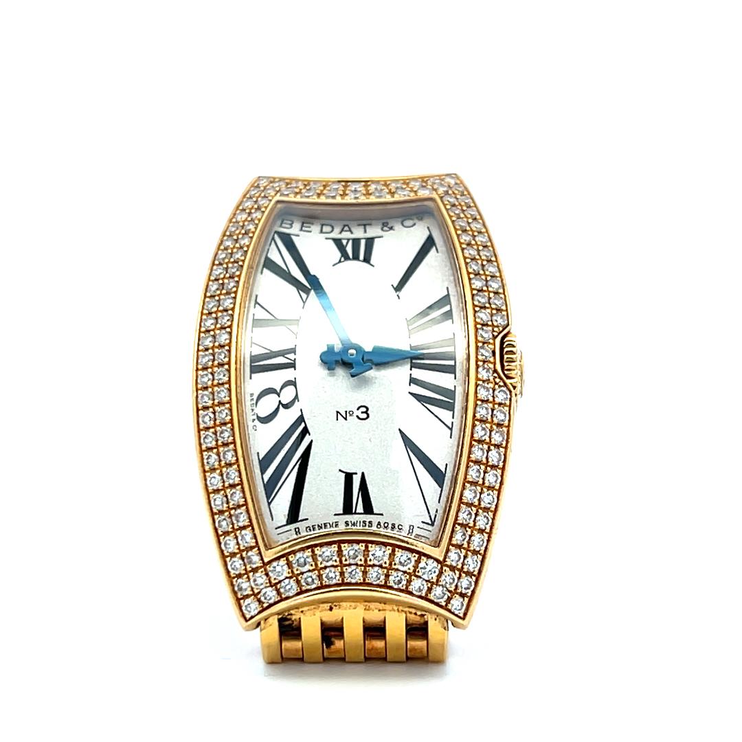 Bedat & Co Vintage Wristwatch with 1 Carat Round G VS Diamonds 80.16 Grams