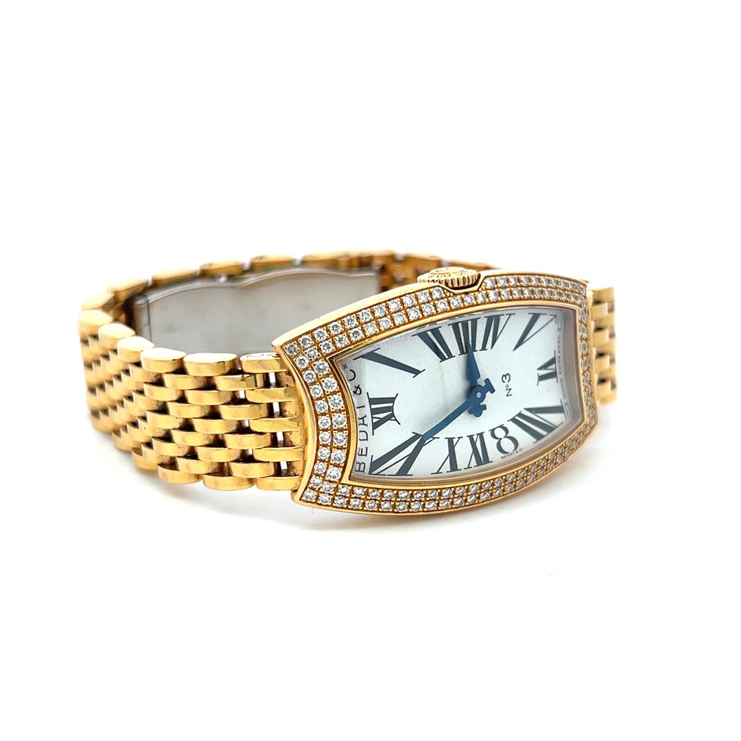 Bedat & Co Vintage Wristwatch with 1 Carat Round G VS Diamonds 80.16 Grams