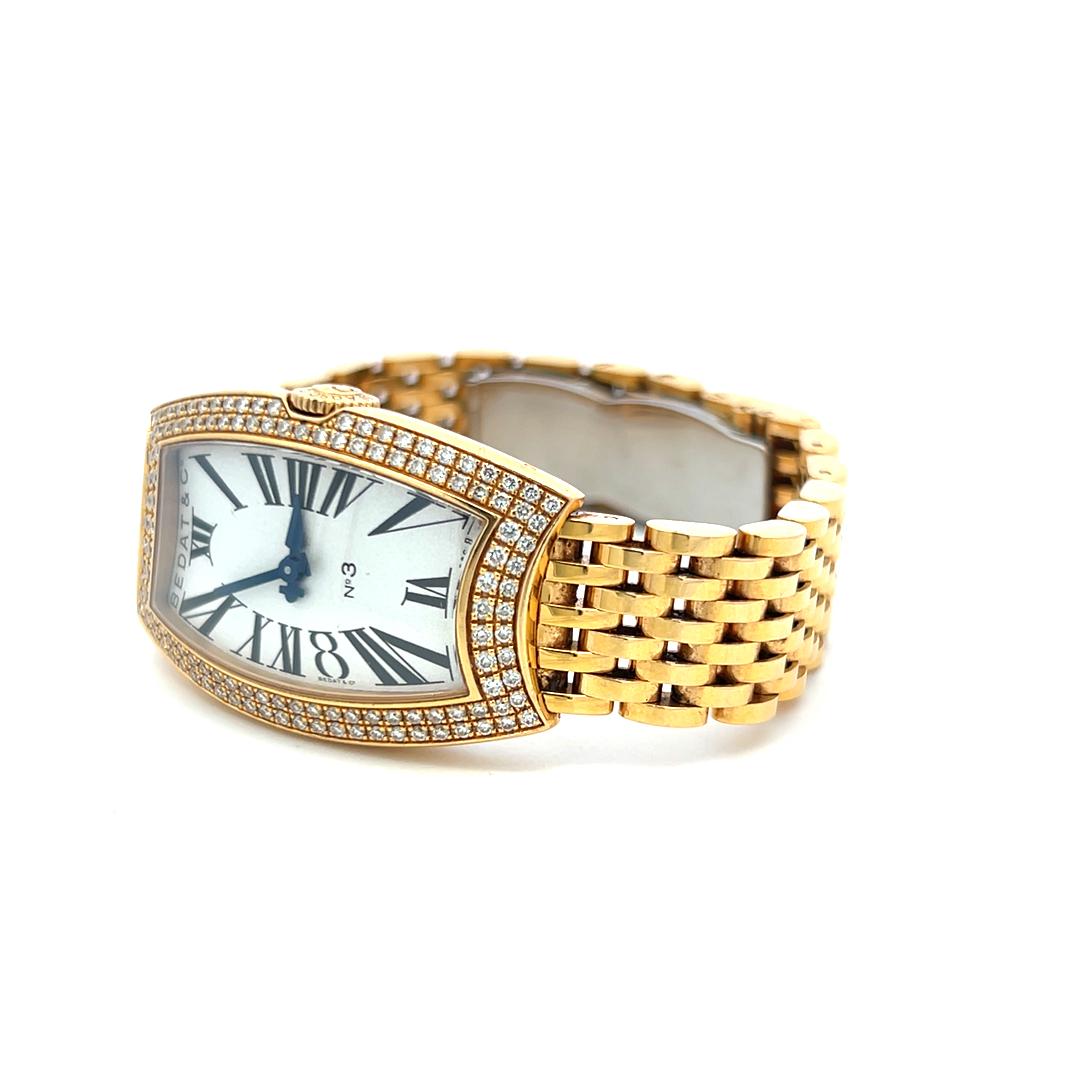 Bedat & Co Vintage Wristwatch with 1 Carat Round G VS Diamonds 80.16 Grams
