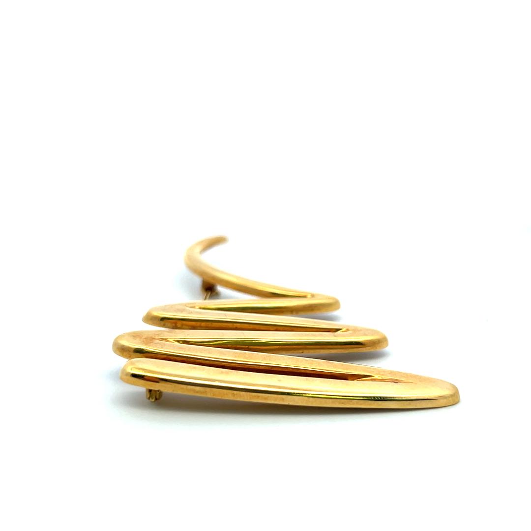 Tiffany & Co Vintage Paloma Picasso 18 Karat Yellow Gold Pin Brooch 21.09 Grams