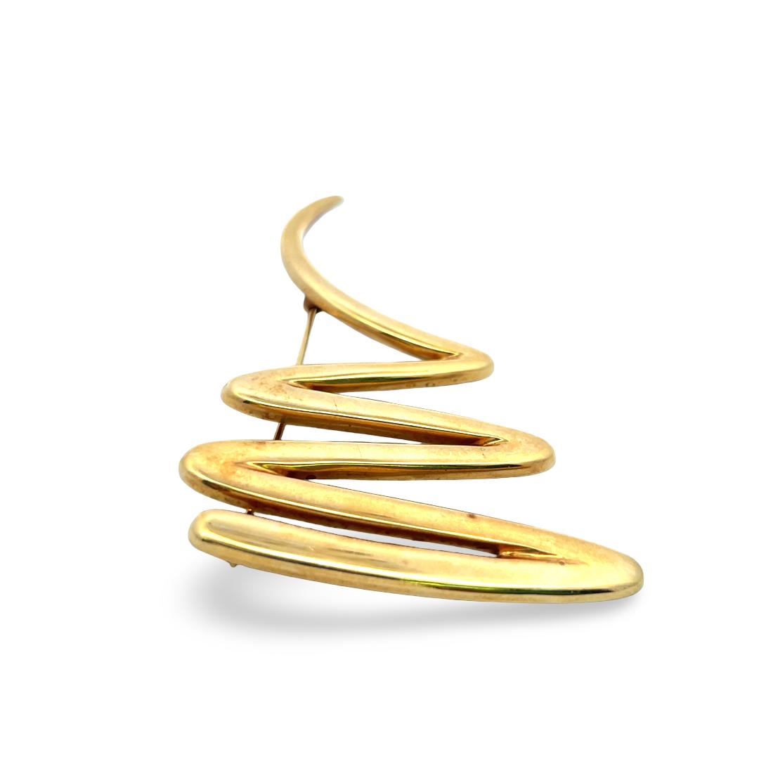 Tiffany & Co Vintage Paloma Picasso 18 Karat Yellow Gold Pin Brooch 21.09 Grams