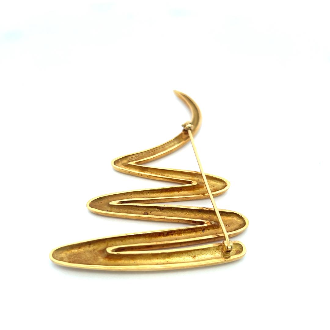 Tiffany & Co Vintage Paloma Picasso 18 Karat Yellow Gold Pin Brooch 21.09 Grams
