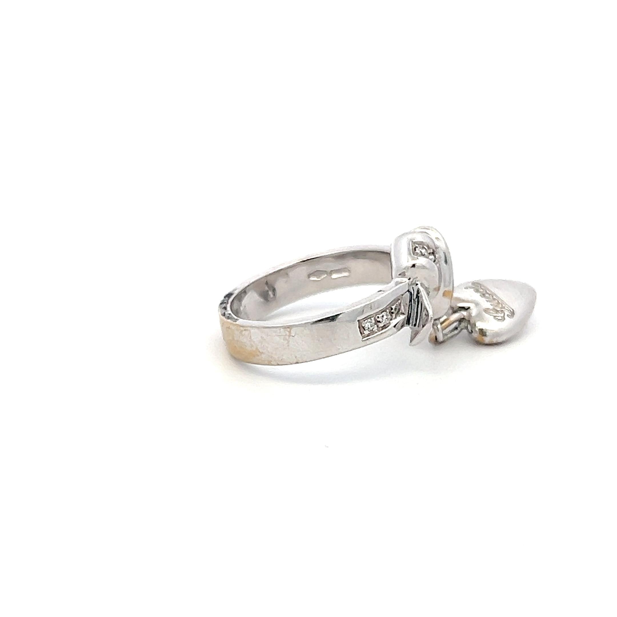 Gucci Vintage 18 Karat White Gold Cocktail Ring 9.53 Grams