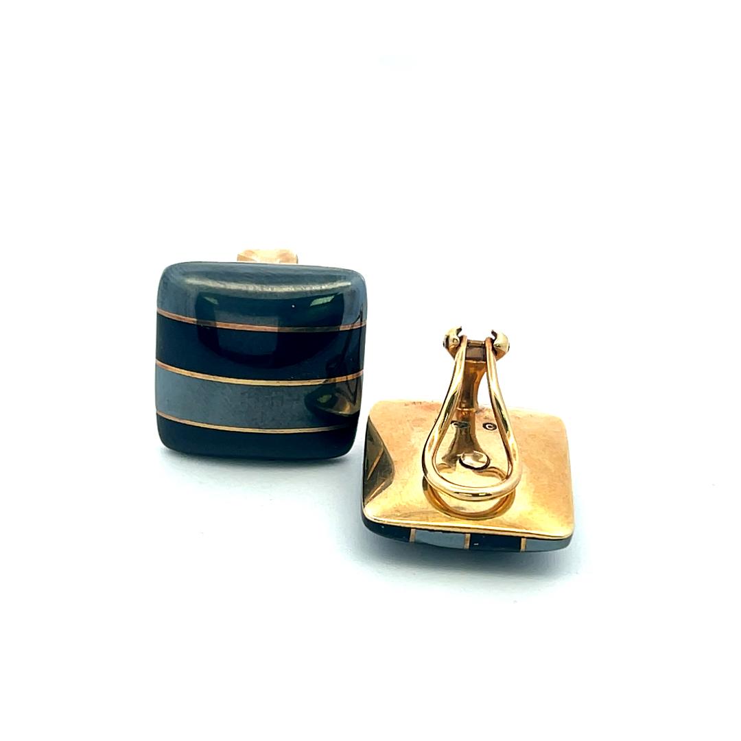 Tiffany & Co 18 Karat Yellow Gold Clip-On Earrings 21.74 Grams