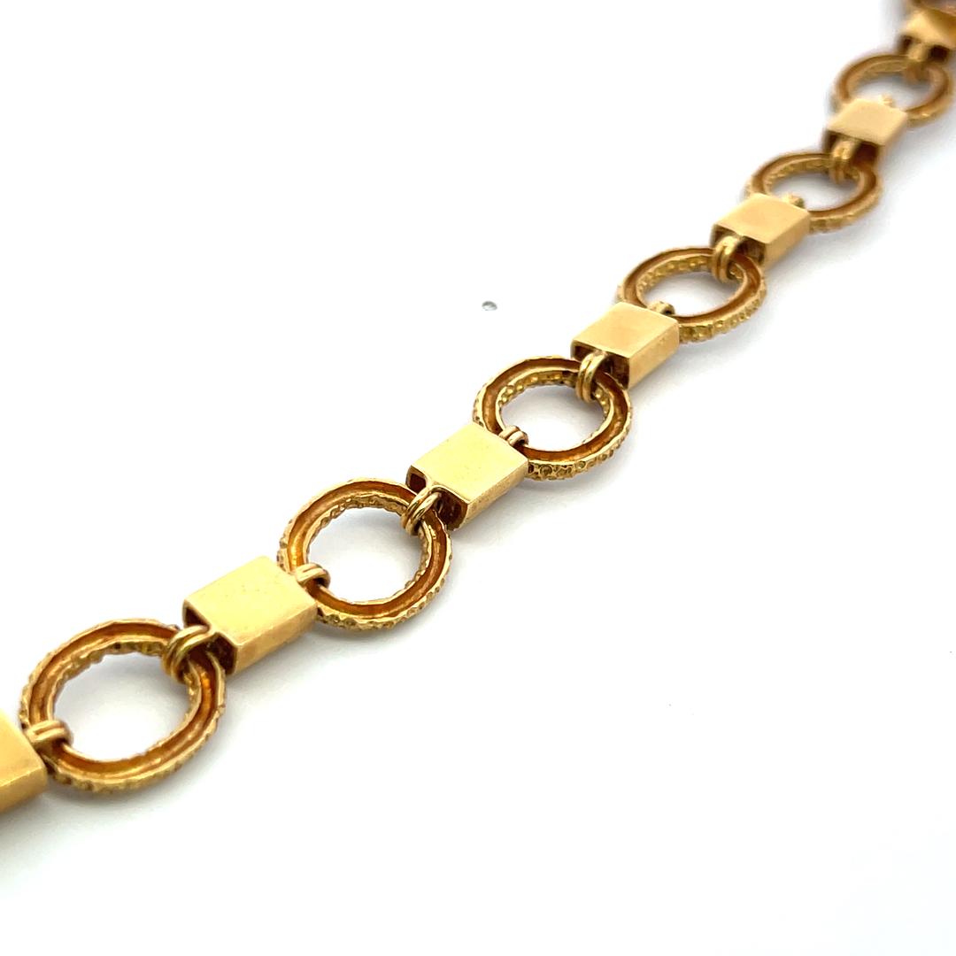 Vintage 18 Karat Yellow Gold Bold Link Necklace 112.2 Grams 29 Inch