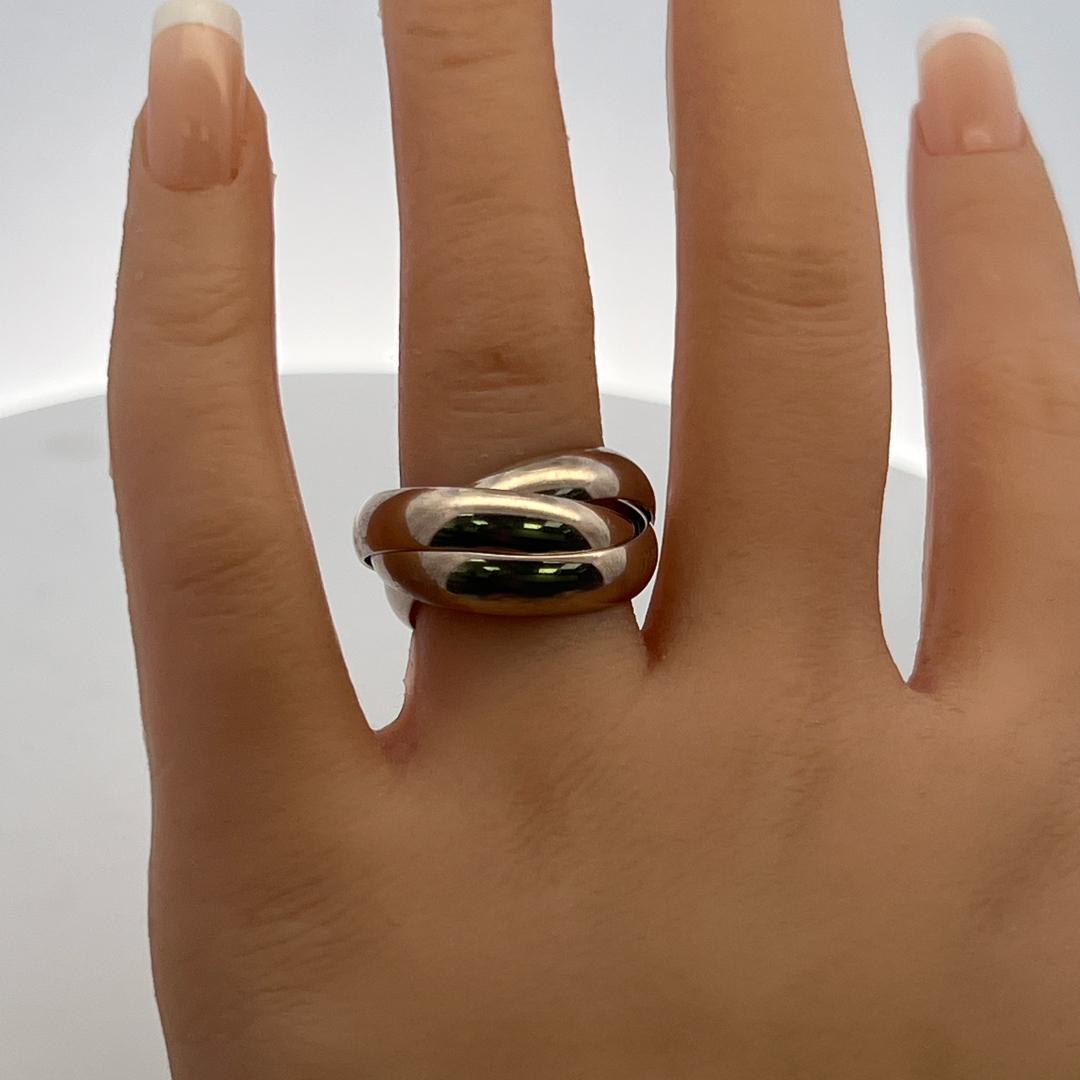 Cartier Vintage 18K White Gold Trinity Ring 16.1 Grams Size 8.5