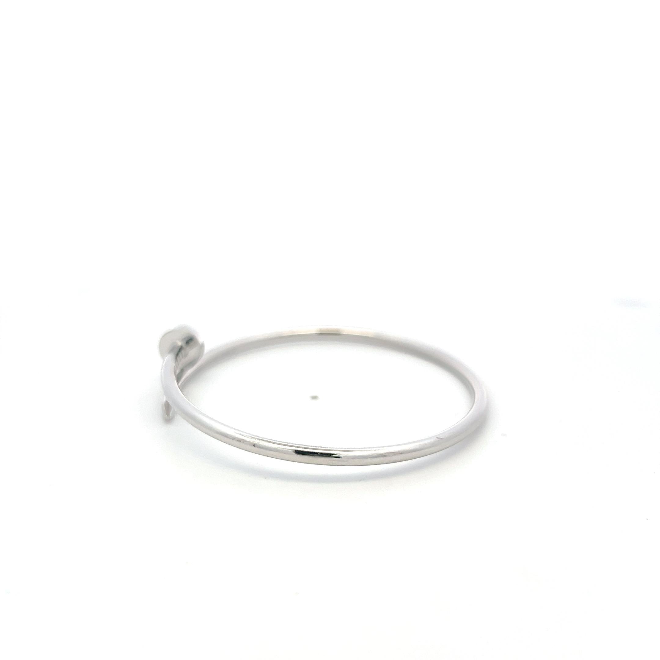 Cartier Vintage 18K White Gold Juste Un Clou Bracelet with Certificate Size 17