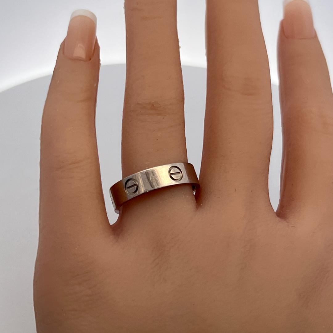 Cartier Vintage 18K White Gold Love Ring 7.2 Grams Size 10.25