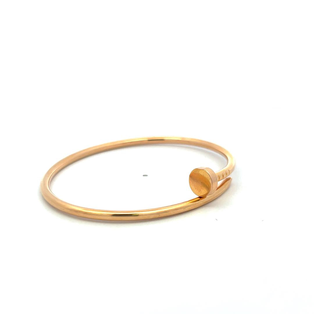 Cartier Vinatege 18 Karat Rose Gold Juste Un Clou Bracelet 9.5 Grams Size 16