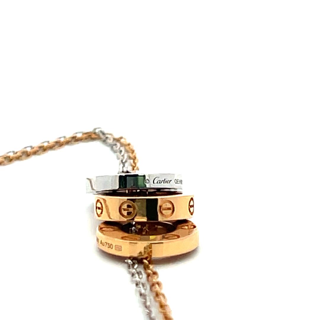 Cartier Vintage Pendant Necklace with 0.01 Carat Round F VVS Diamonds