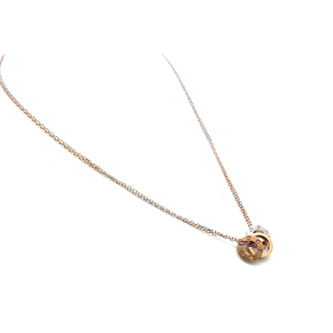 Cartier Vintage Pendant Necklace with 0.01 Carat Round F VVS Diamonds