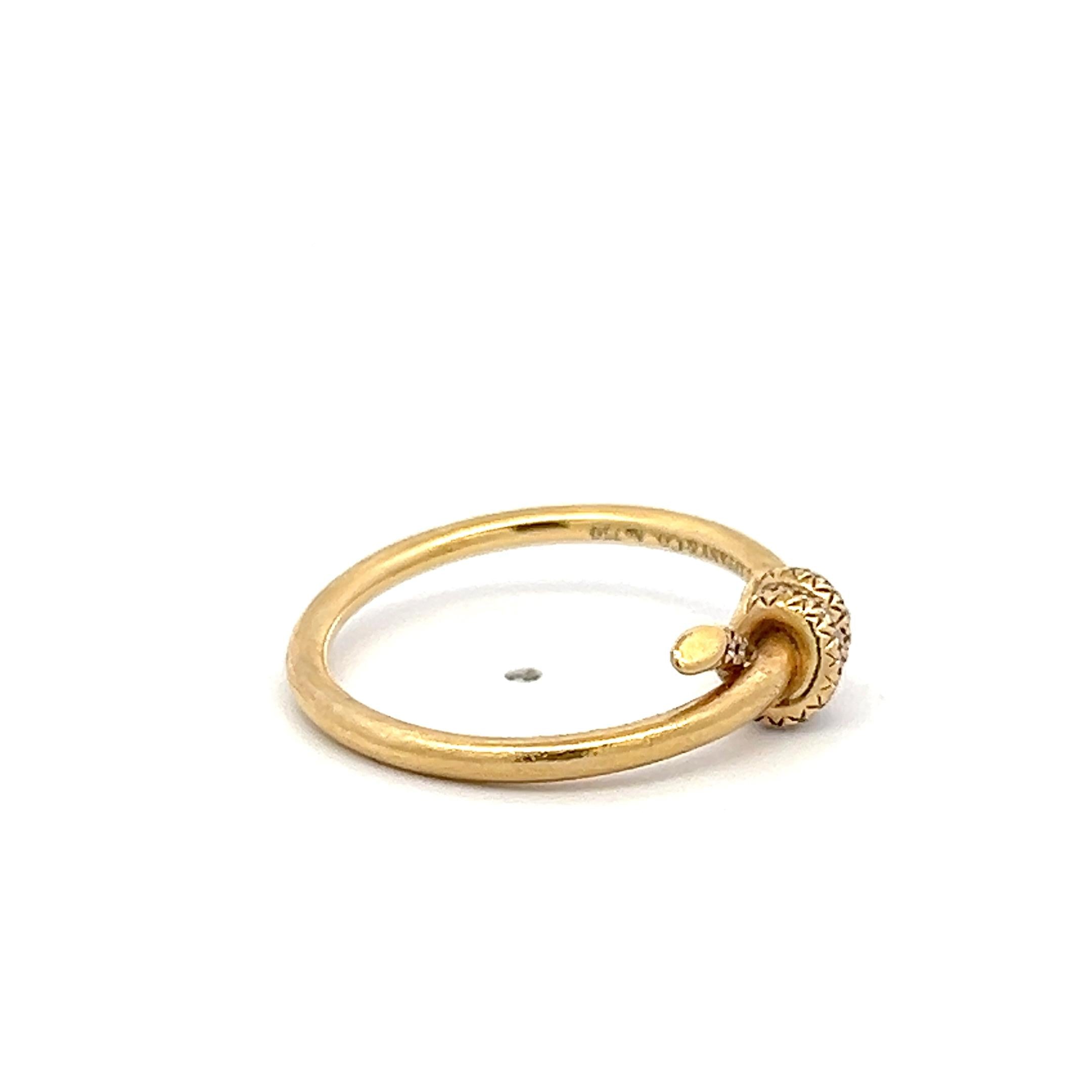 Tiffany & Co 18K Yellow Gold Cocktail Ring 0.05 Carat Round Diamonds Size 7.25